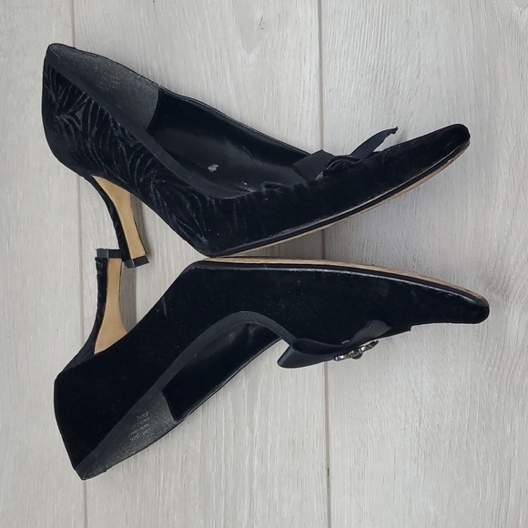 J.Renee Womens Velvet Dress Shoes Y2K sz 8.5W - Picture 9 of 13